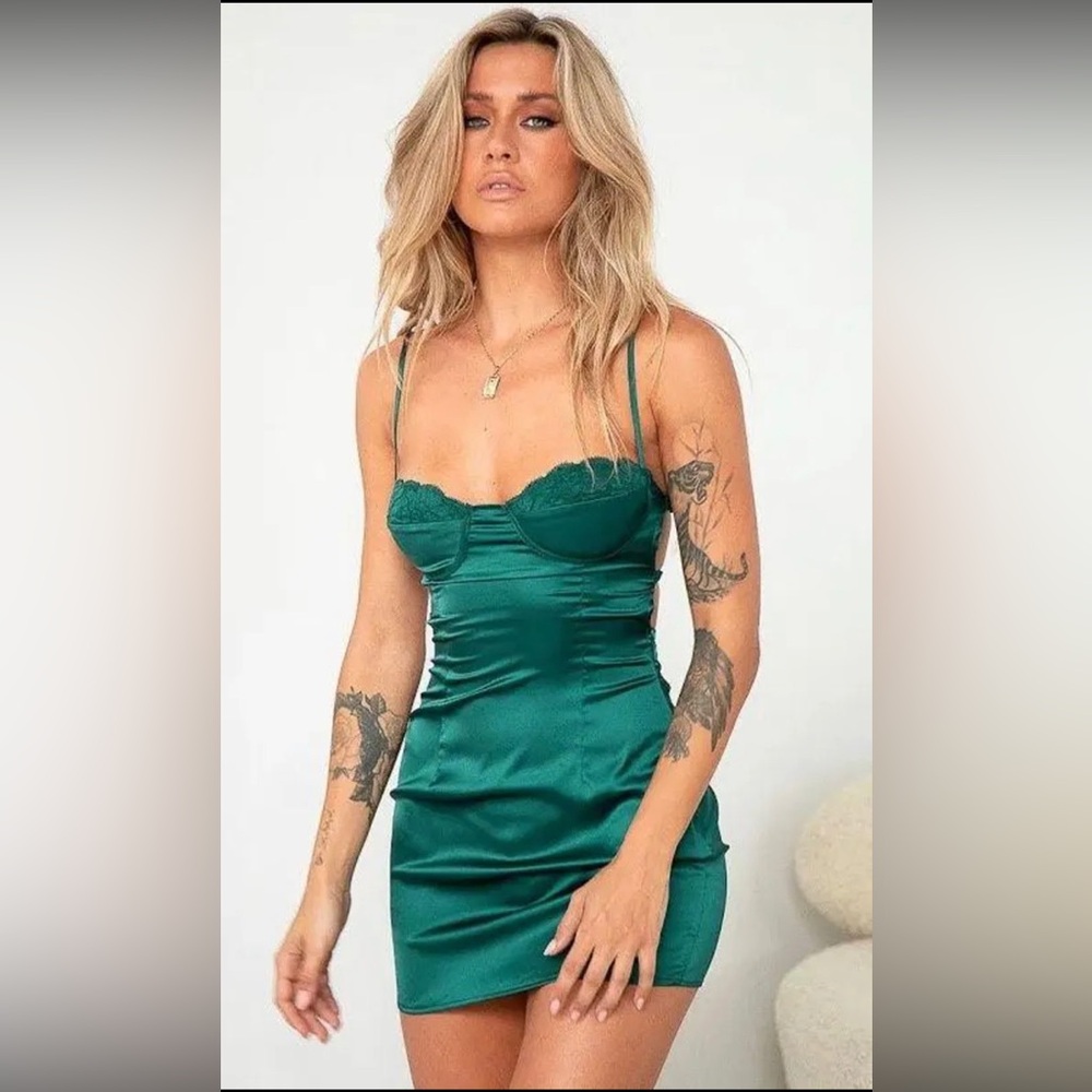 Troubled Emerald Mini Dress